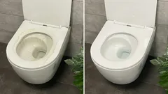 Zwei Tabletten auf einen halben Liter Wasser – und selbst die ältesten Toiletten strahlen wieder wie neu.